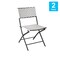 Flash Furniture Black/White PE Rattan Folding Bistro Chairs, 2PK 2-FV-FWA086-BLK-WHT-GG - alternate 2